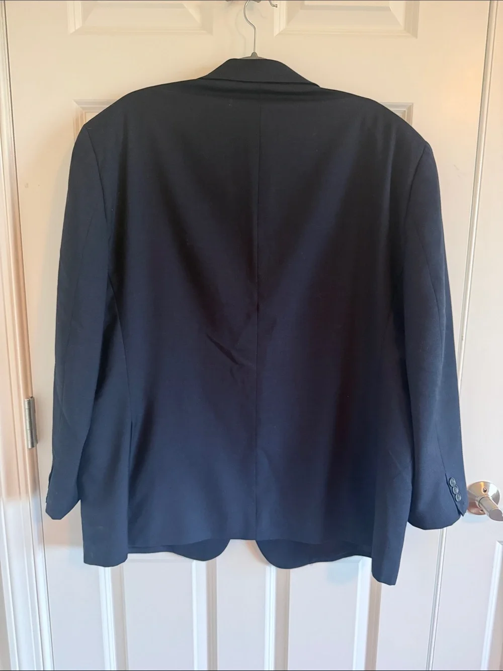 100% Wool Pronto Uomo Platinum Men's Navy Two-Button Blazer Size 50 Regular